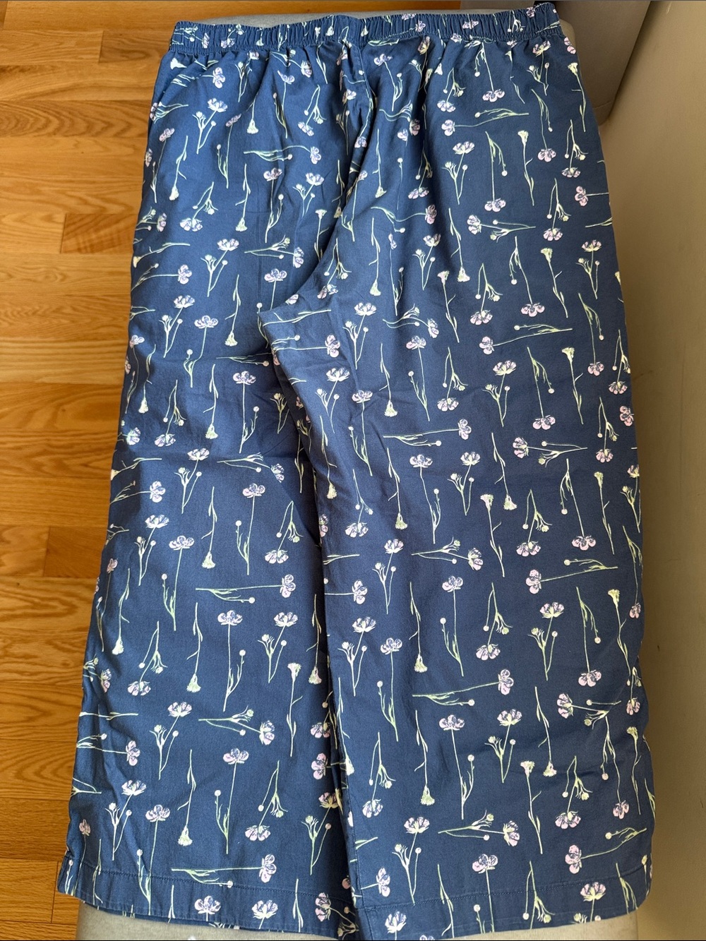 Uniqlo Navy Blue Floral Kids Pajama Pants